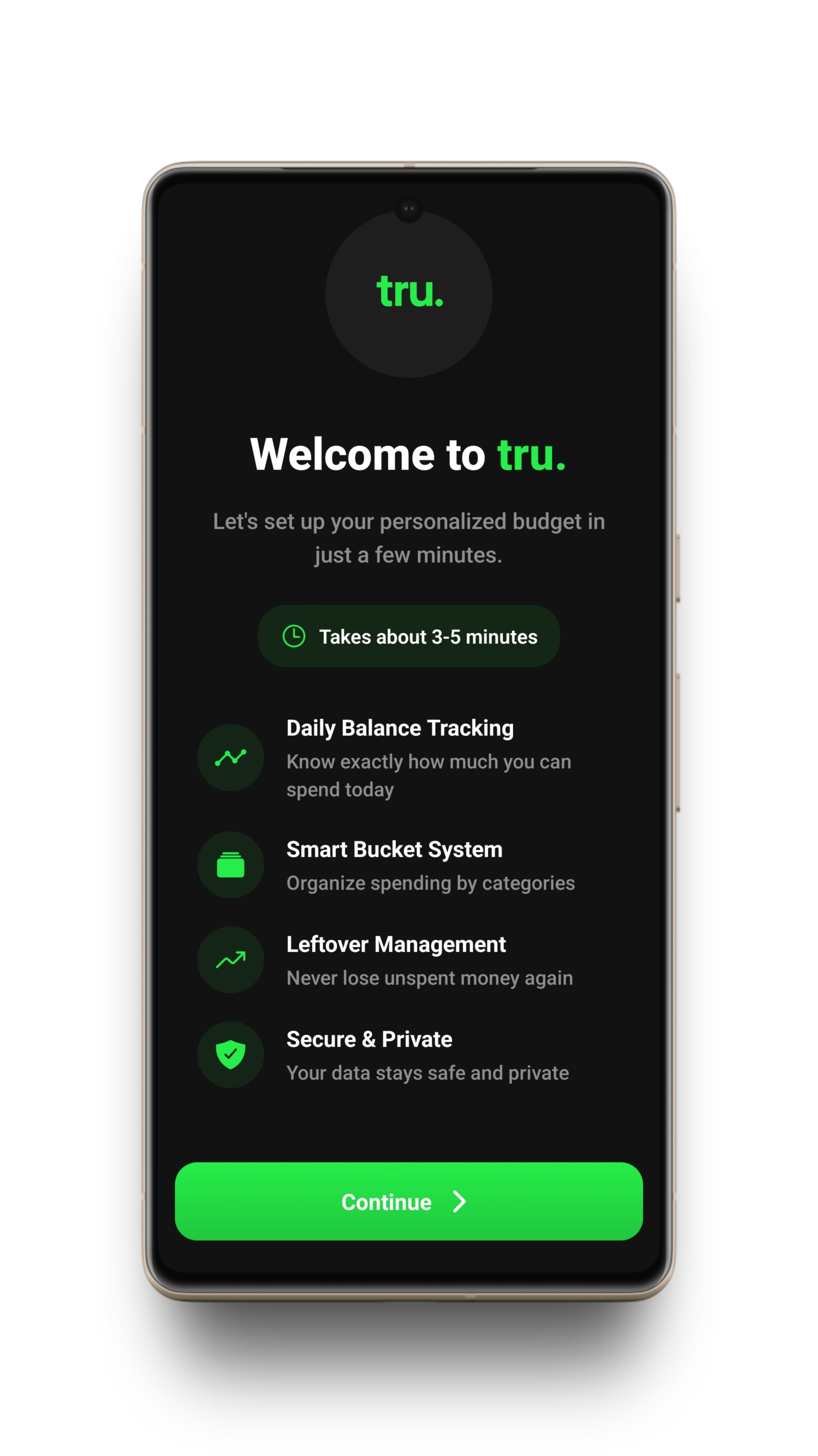 Tru App - Welcome Screen